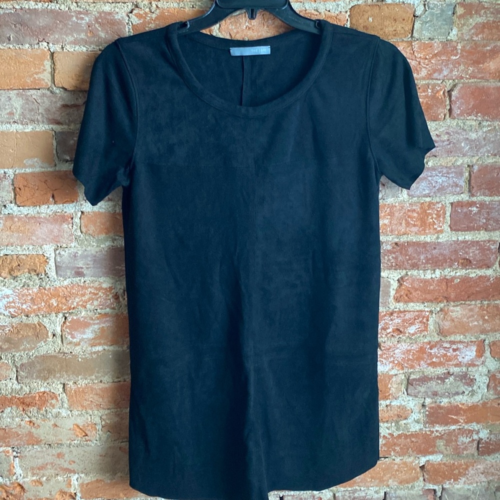 Faux suede t-shirt dress